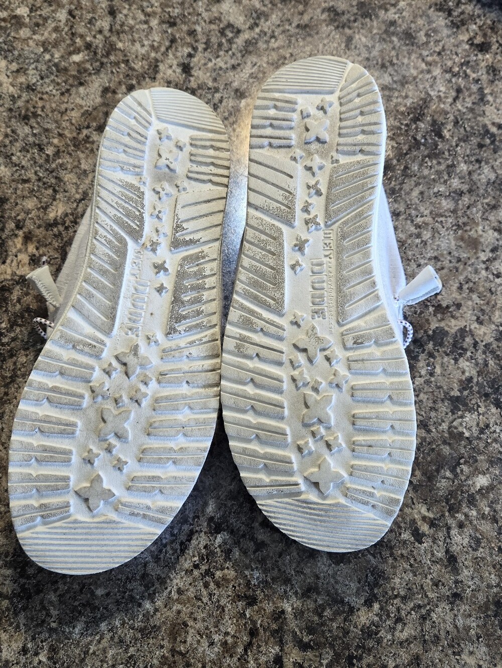 Hey Dude Mens/womens White Canvas Slip-Ons with Red & Blue Flag Accent - Picture 3 of 9